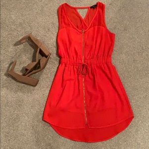 Sleeveless orange dress
